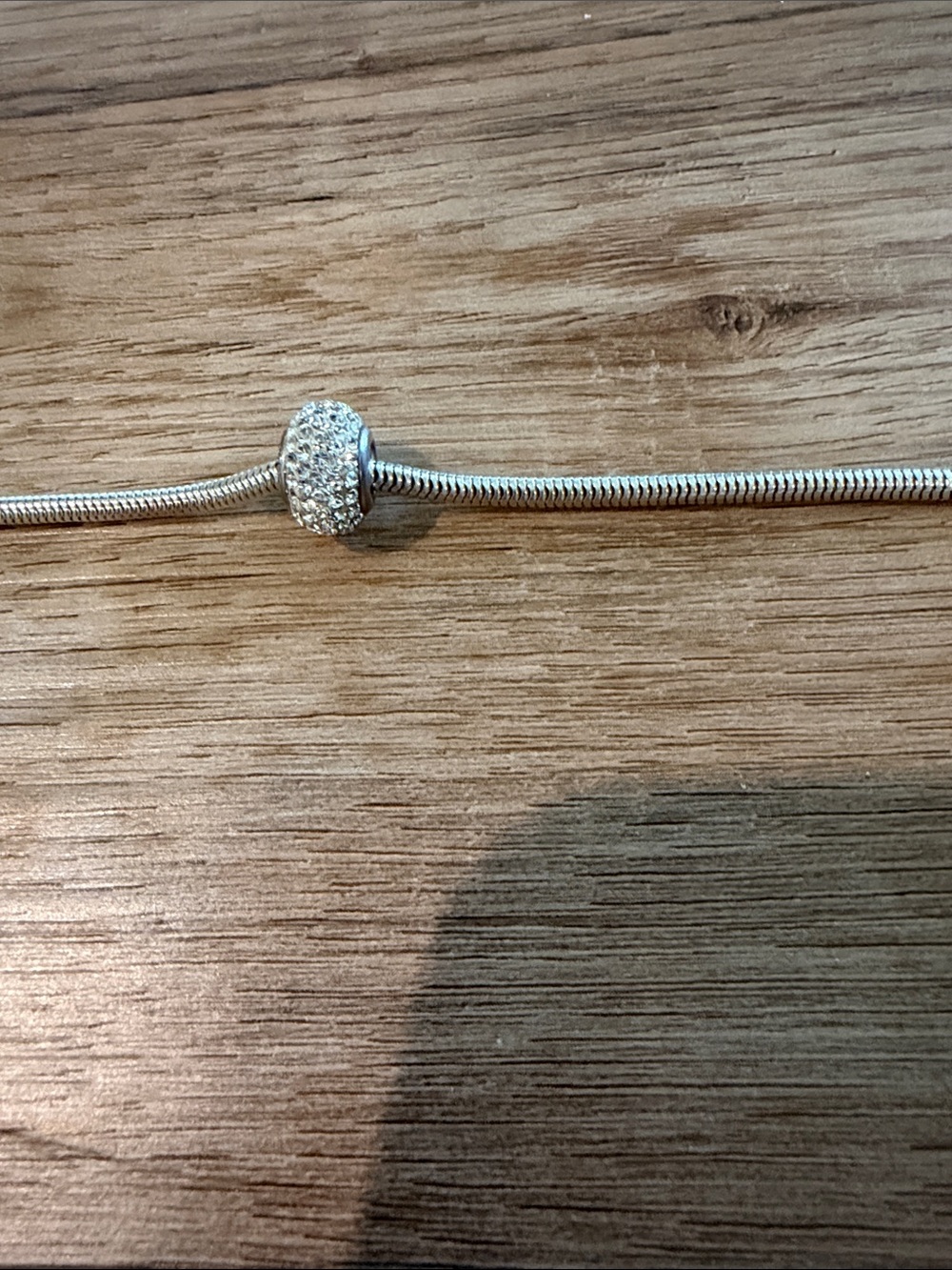Pavé Crystal Sterling Silver Bead